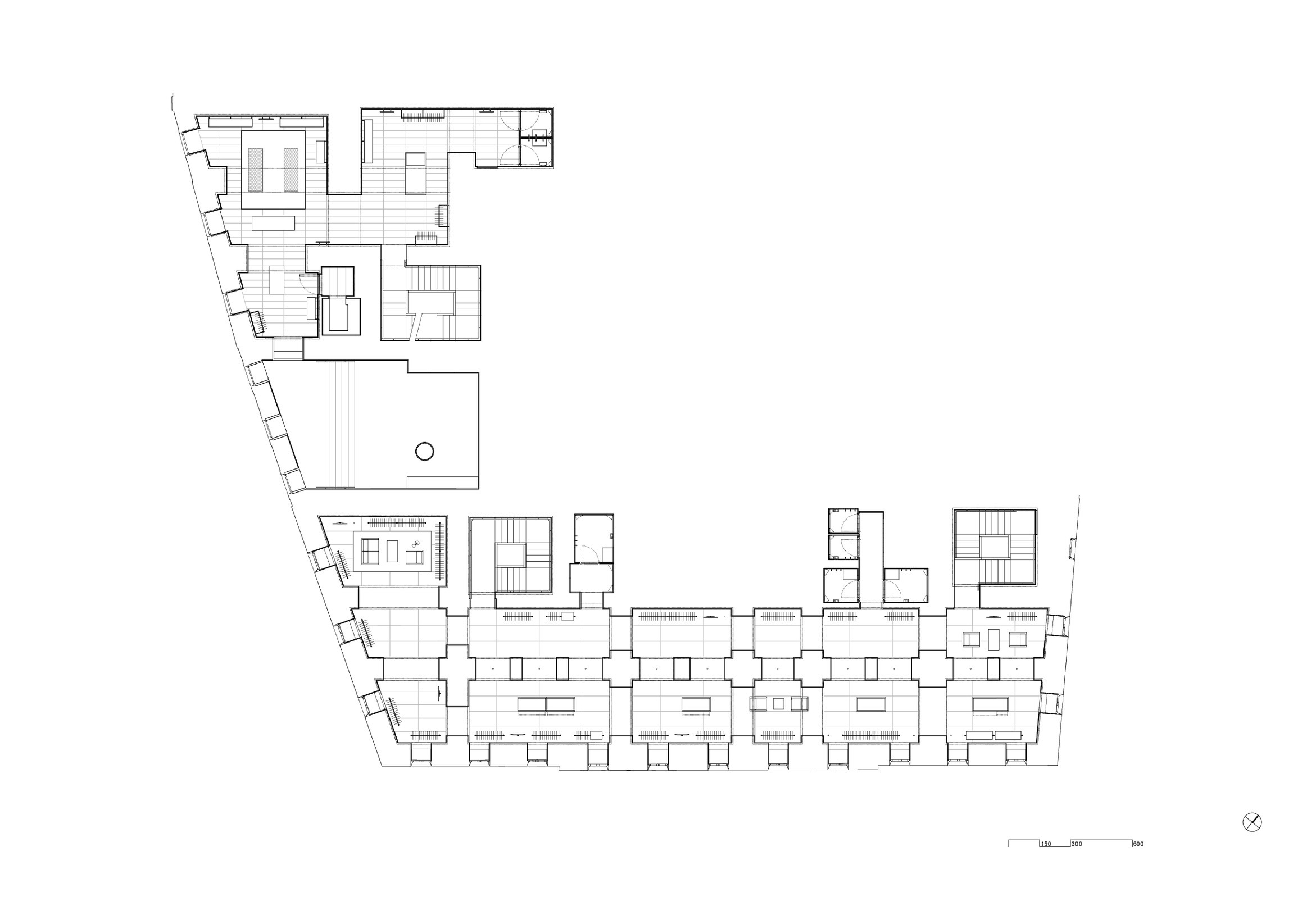 Valentino Flagship Store in Rome, Piazza di Spagna, first floor plan.