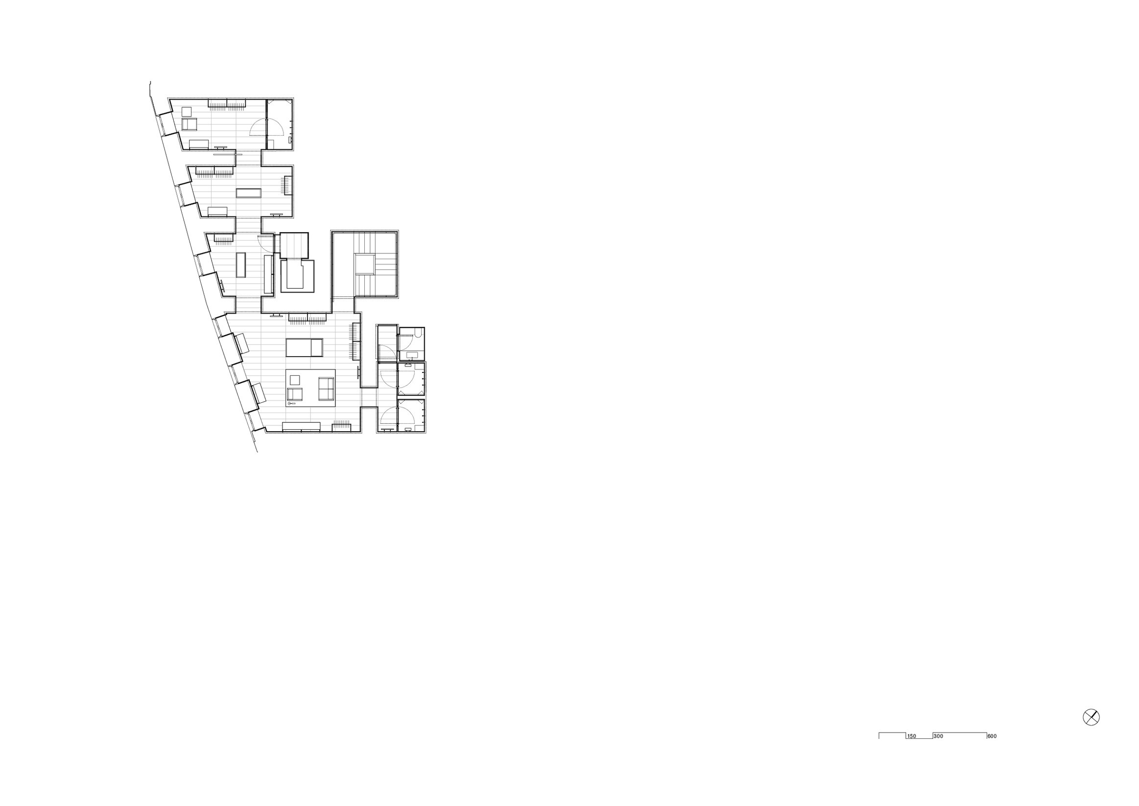 Valentino Flagship Store in Rome, Piazza di Spagna, second floor plan.